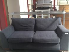 Dark Grey Upholstered Three Seater Sofa