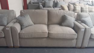Grey Upholstered Three Seater Sofa