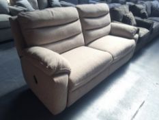 Beige Upholstered Three Seater Sofa