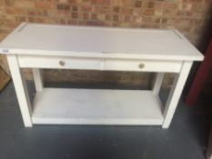 Large White Console Table