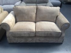 Beige Upholstered Two Seater Sofa