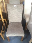 (2) Light Brown Upholstered Dining Chairs