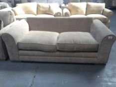 Grey Upholstered Three Seater Sofa