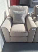 Grey Upholstered Armchair
