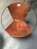 Tan Leather Bucket Chair