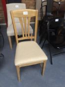Oak Dining Chair with Cushioned Seat