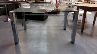 Glass Top Table with Metal Legs RRP £229