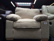 Beige Upholstered Armchair