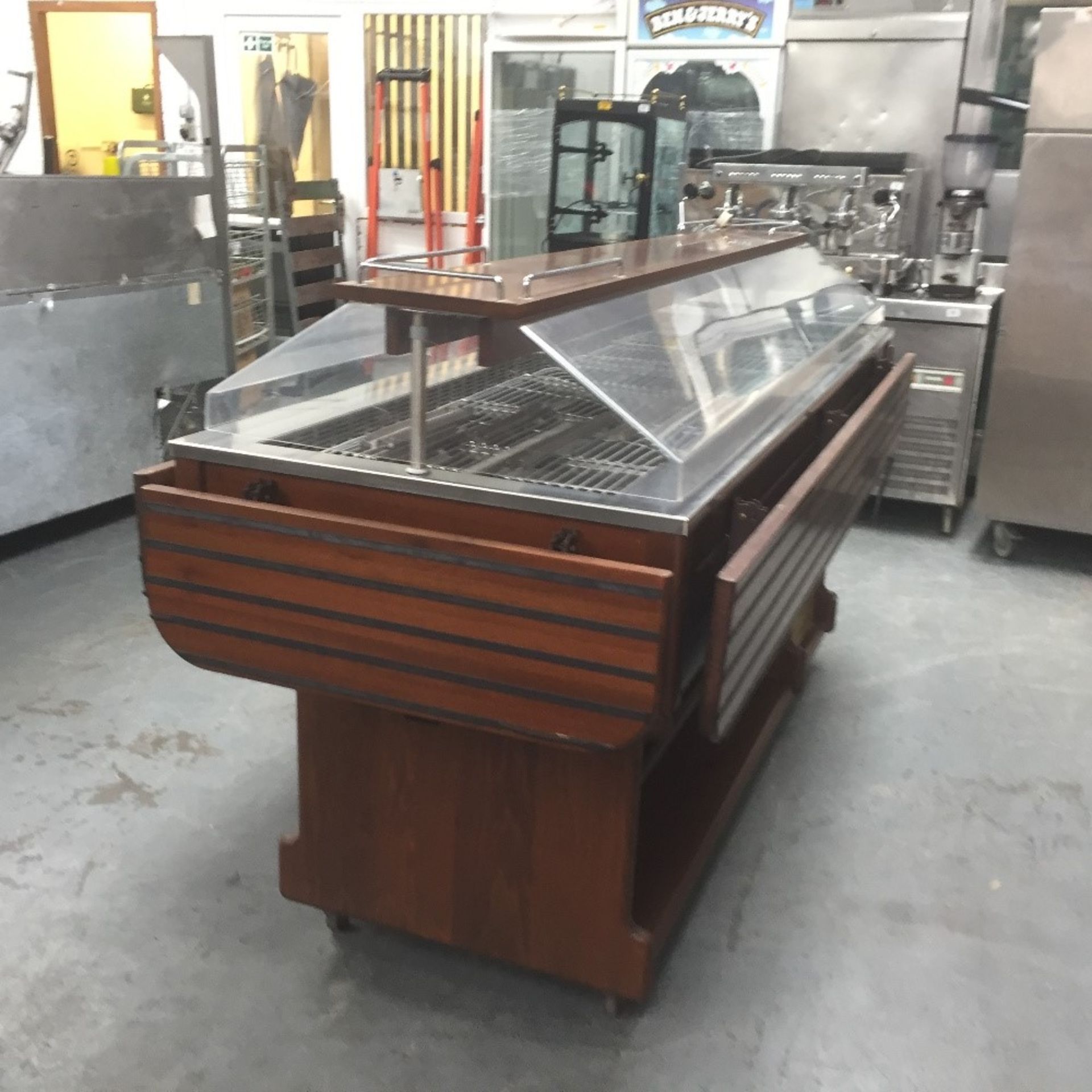 Techfrigo Refrigerated Salad Buffet Unit with Dark Wood Tray Rails – Lovely condition - Image 3 of 6