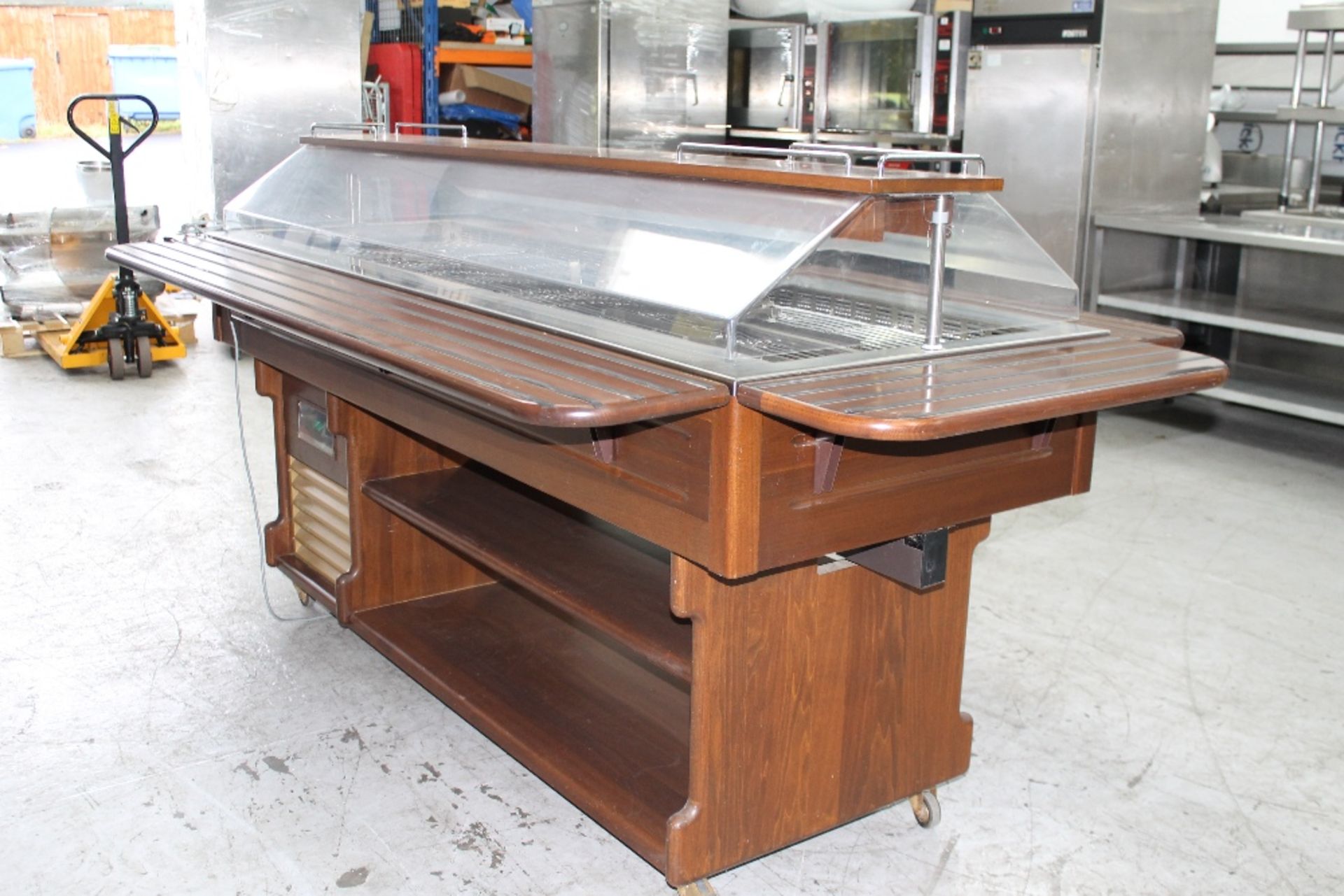 Techfrigo Refrigerated Salad Buffet Unit with Dark Wood Tray Rails – Lovely condition - Image 6 of 6