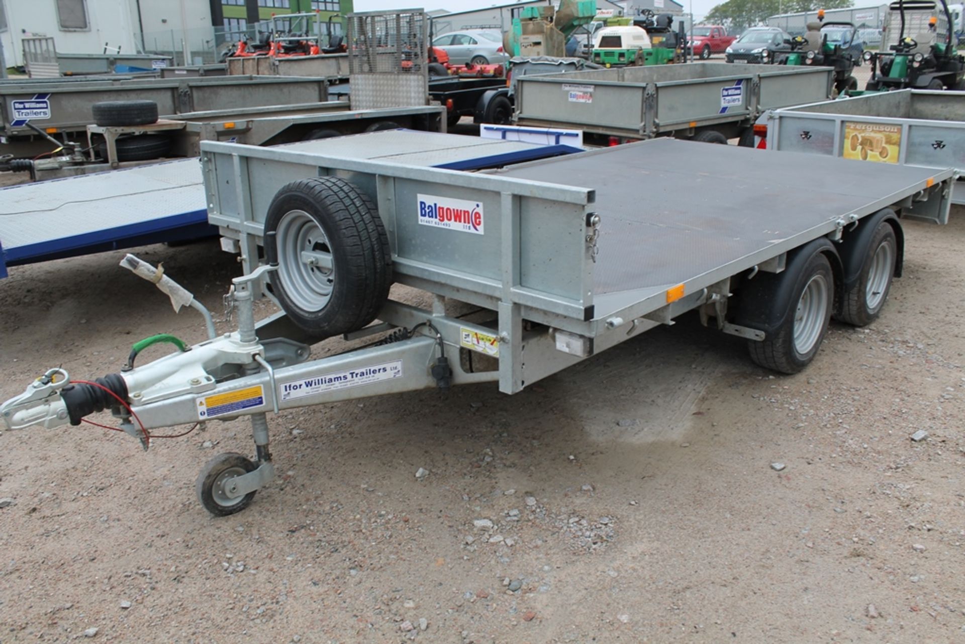 IFOR WILLIAMS 12' X 6' 3.5 TON FLATBED TRAILER C/W RAMPS & KEY