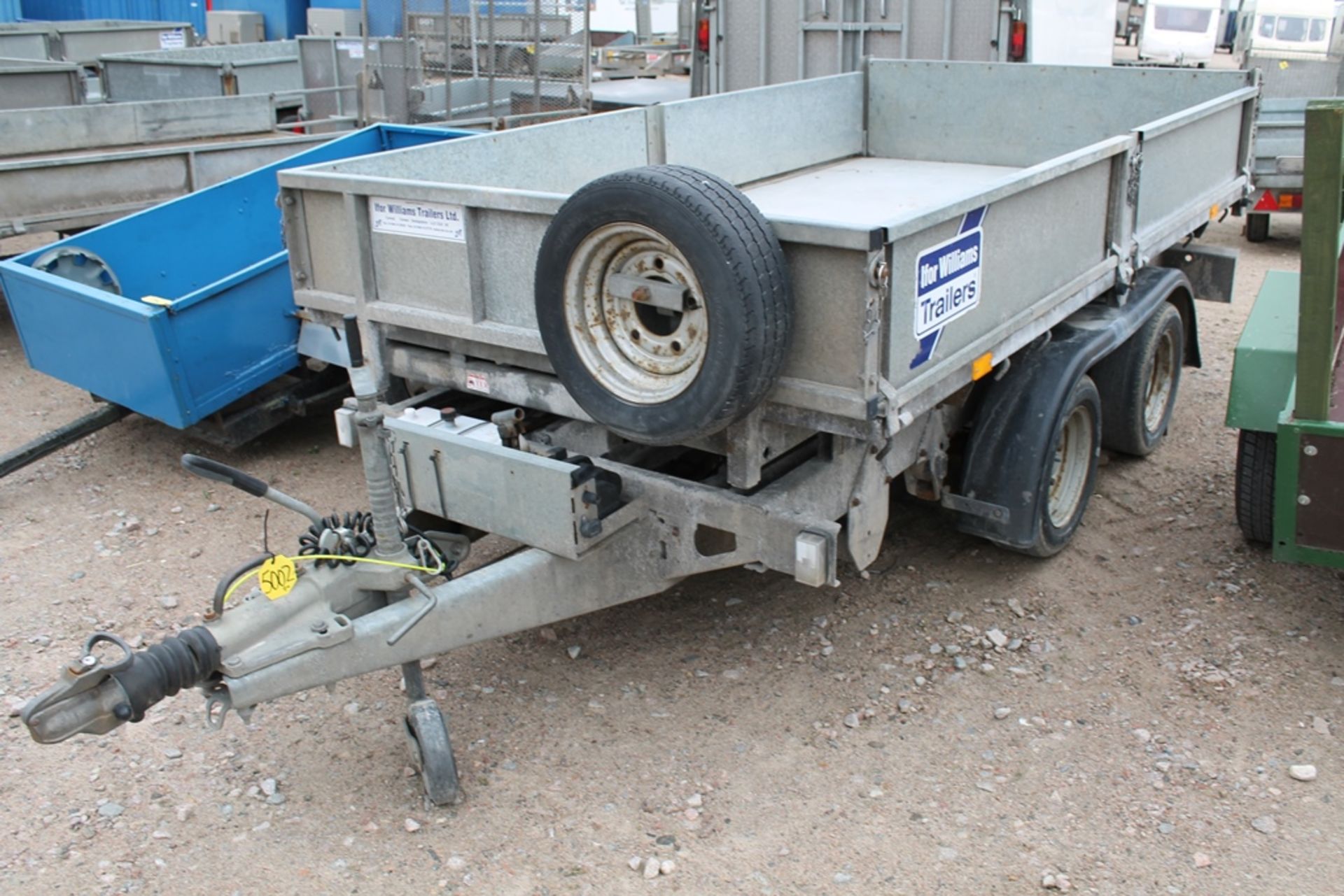 IFOR WILLIAMS TIPPING TRAILER C/W C/BOX & KEY IN P/CABIN