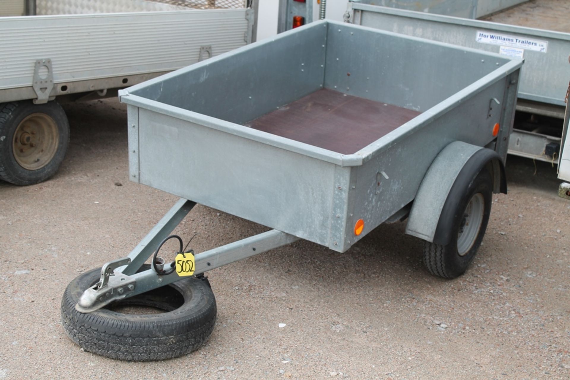 SINGLE AXLE 5' X 4' STEEL CAR TRAILER