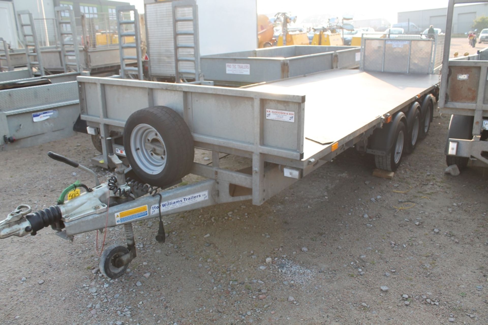 IFOR WILLIAMS LM186 TRI AXLE TRAILER WITH ATTACHMENT IN P/C