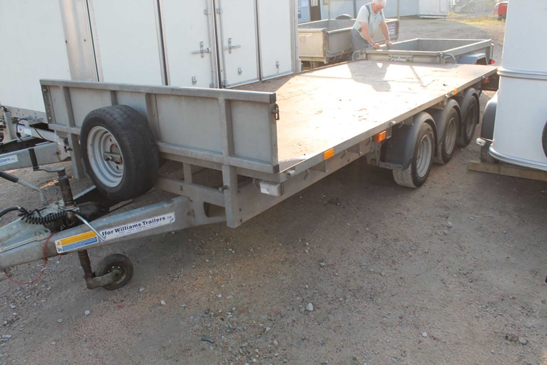 IFOR WILLIAMS 3X 16' FLAT TRAILER - ADAPTOR IN P/CABIN