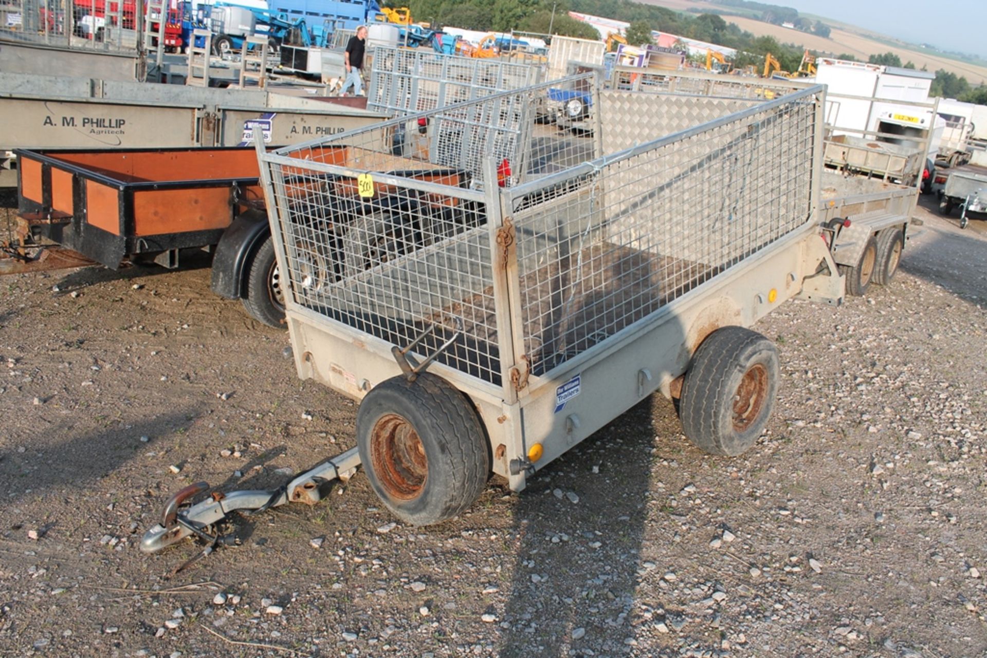 IFOR WILLIAMS P6 TRAILER C/W RAMP & MESH SIDES