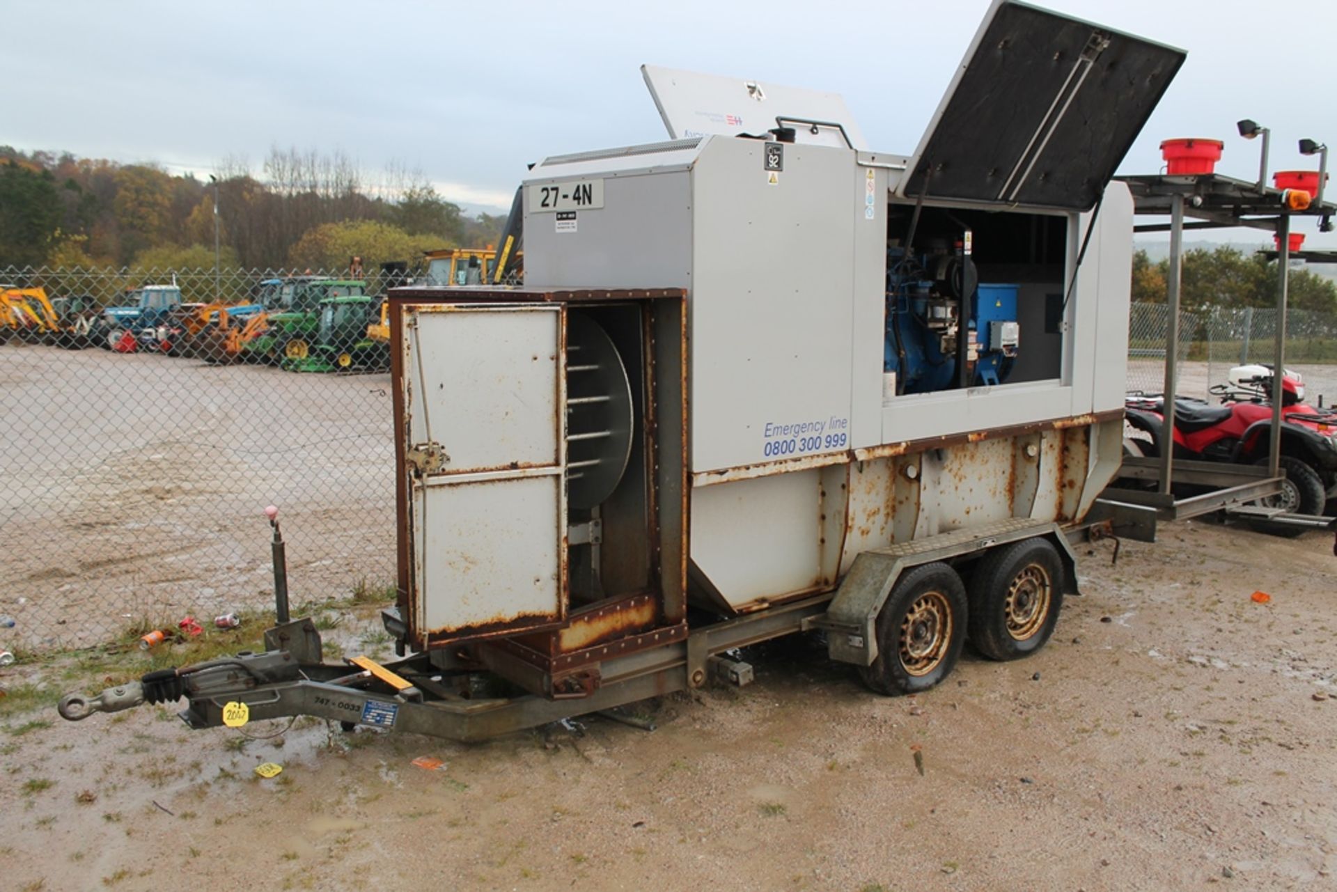 FG WILSON GENERATOR ON AXLE TRAILER