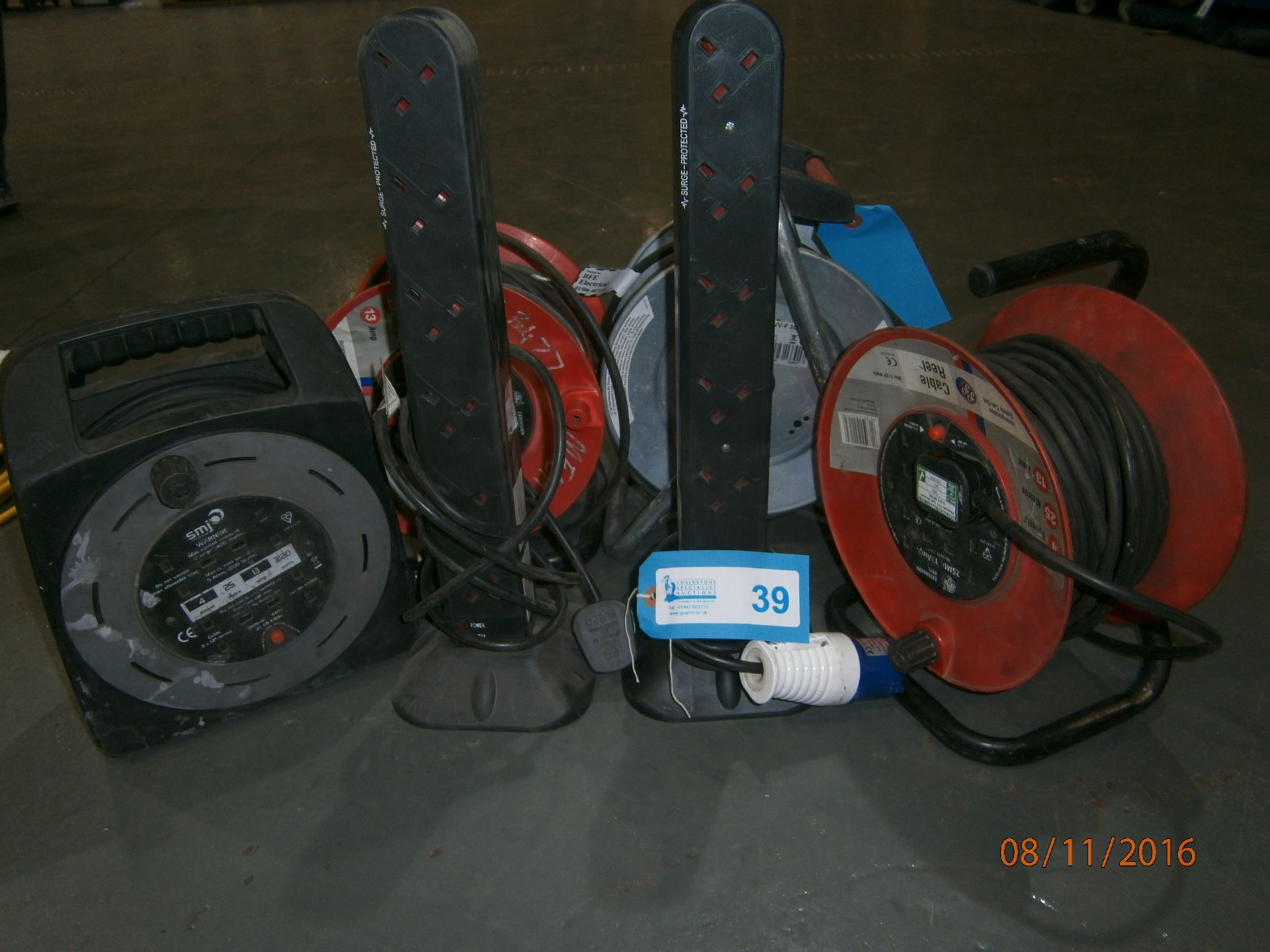 Various Extension Cable Reels And Gang Sockets - 240v