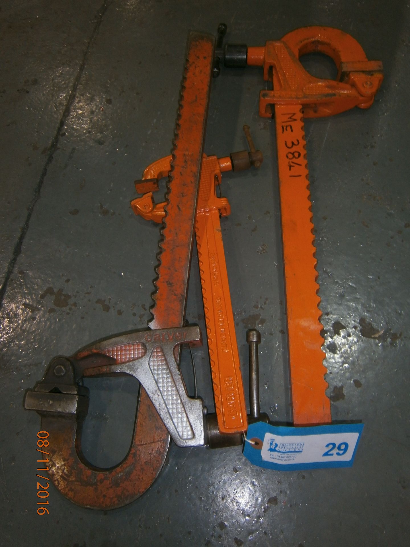 Orange Ratchet Clamps