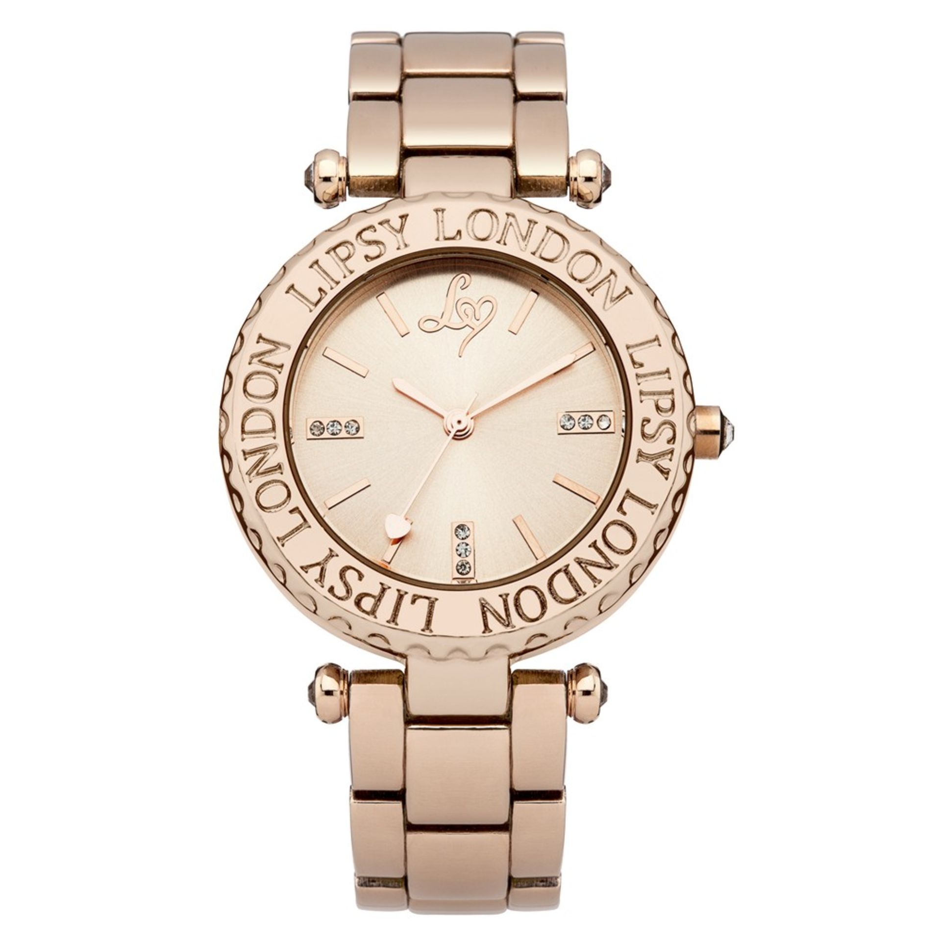 Boxed Brand New, LIPSY LADIES ROSE GOLD COLOURED BRACELET WATCH WITH ROLE GOLD COLOURED DIAL, RRP-£