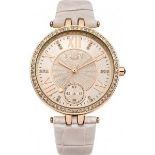 Boxed Brand New, This Lipsy LP294 Ladies Watch with a nude croc effect strap with rose tone dial.