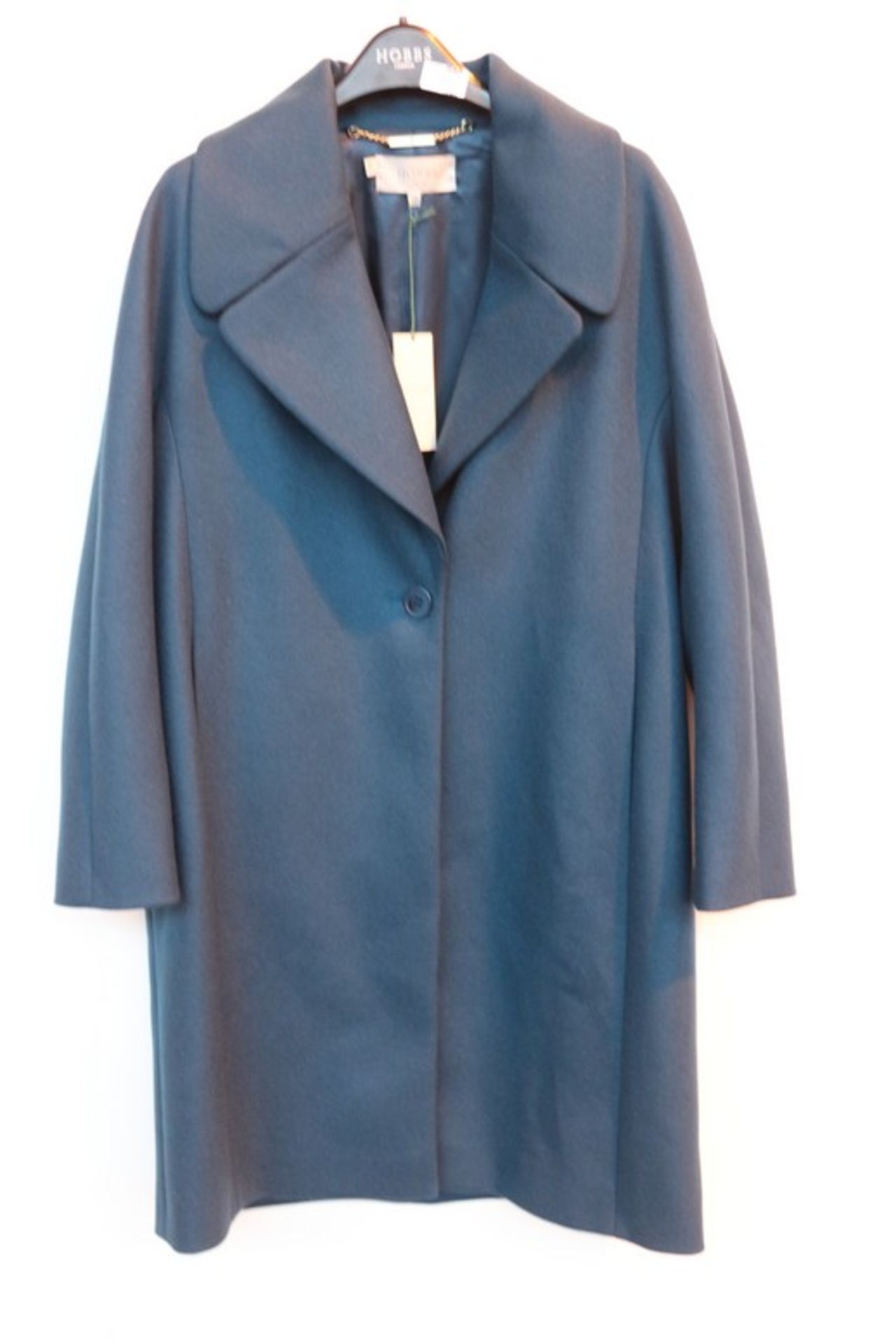 1 x HOBBS OF LONDON SIZE 12 LADIES ELENA SEA BLUE COAT RRP £240  *PLEASE NOTE THAT THE BID PRICE