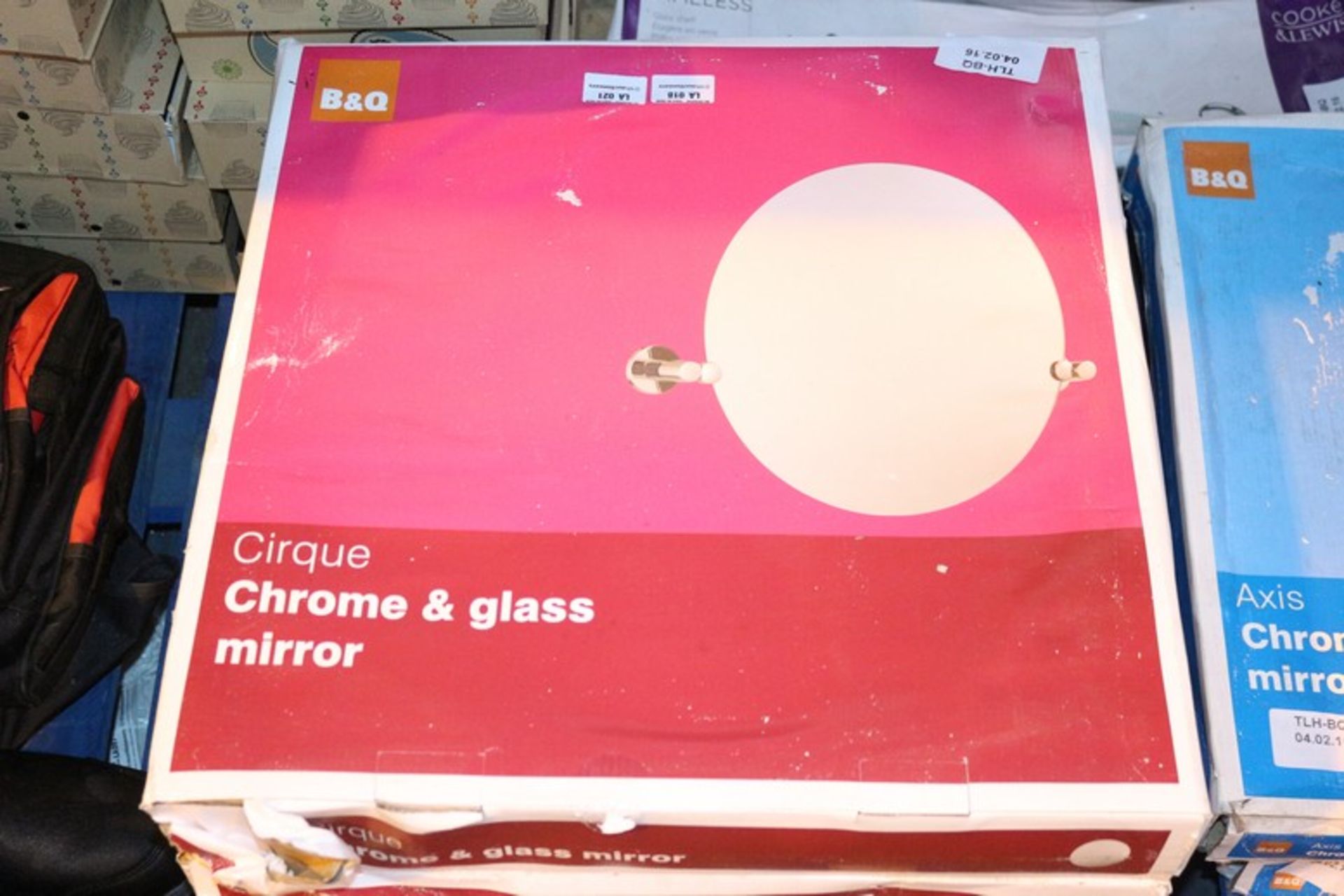 1 x BOXED CRIQUE CHROME AND GLASS MIRROR (4.2.16)  *PLEASE NOTE THAT THE BID PRICE IS MULTIPLIED