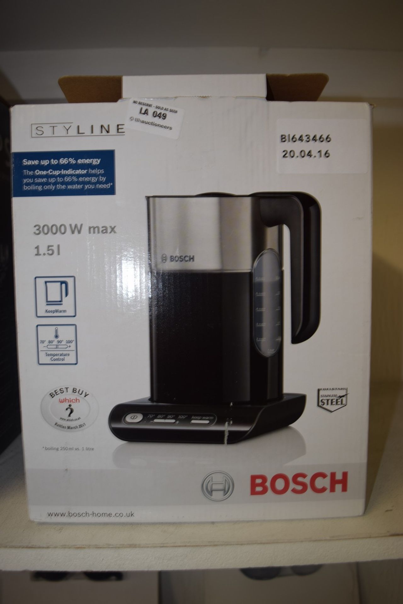 1 BOSCH SKYLINE 1.5 LITRE KETTLE RRP £45