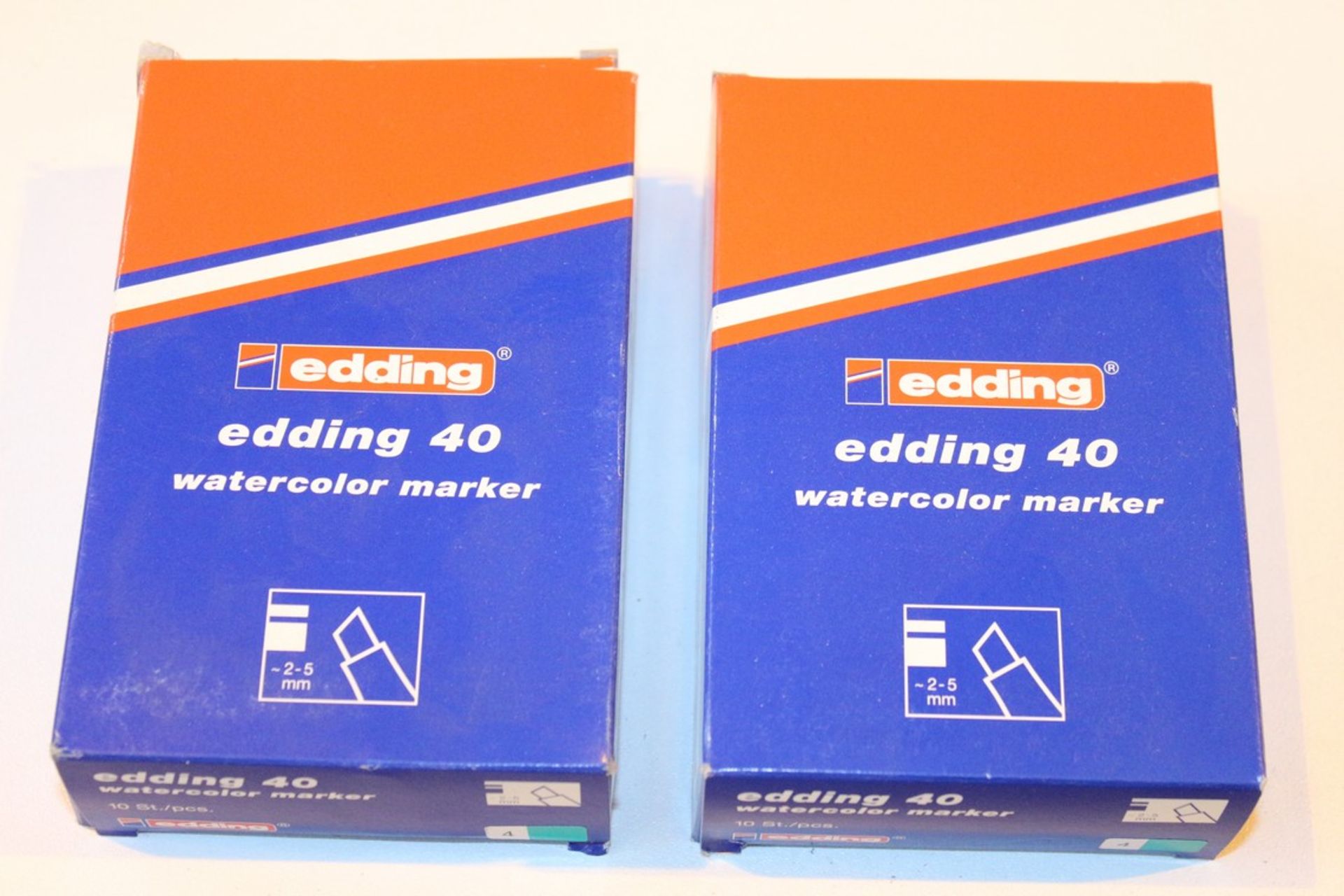 15 x PACKS OF 10 EDDING 40 WATER COLOUR MARKERS *PLEASE NOTE THAT THE BID PRICE IS MULTIPLIED BY THE