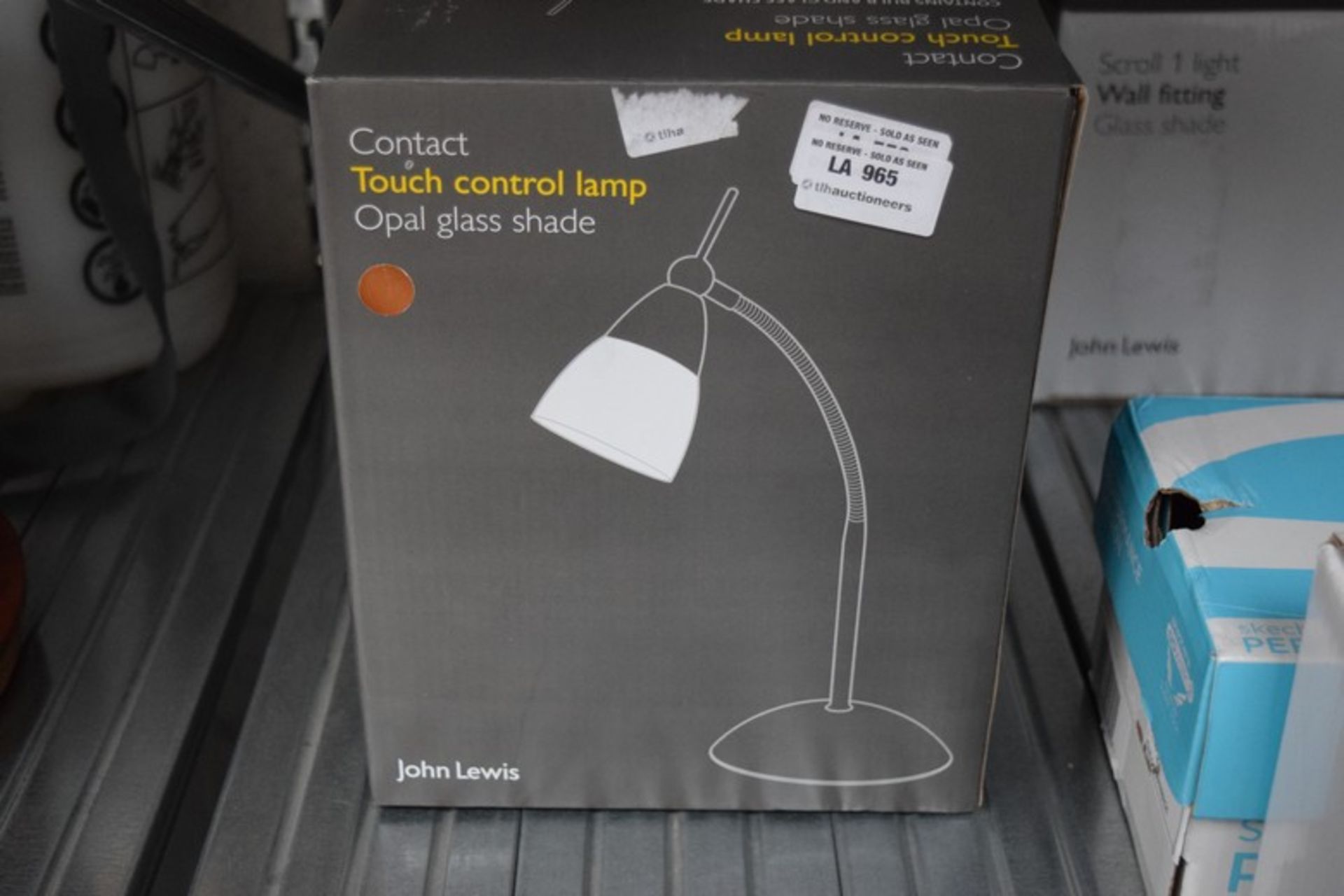 1 X BOXED CONTACT TOUCH CONTROL LAMP WITH OPAL GLASS SHADE RRP £45 02.06.2016