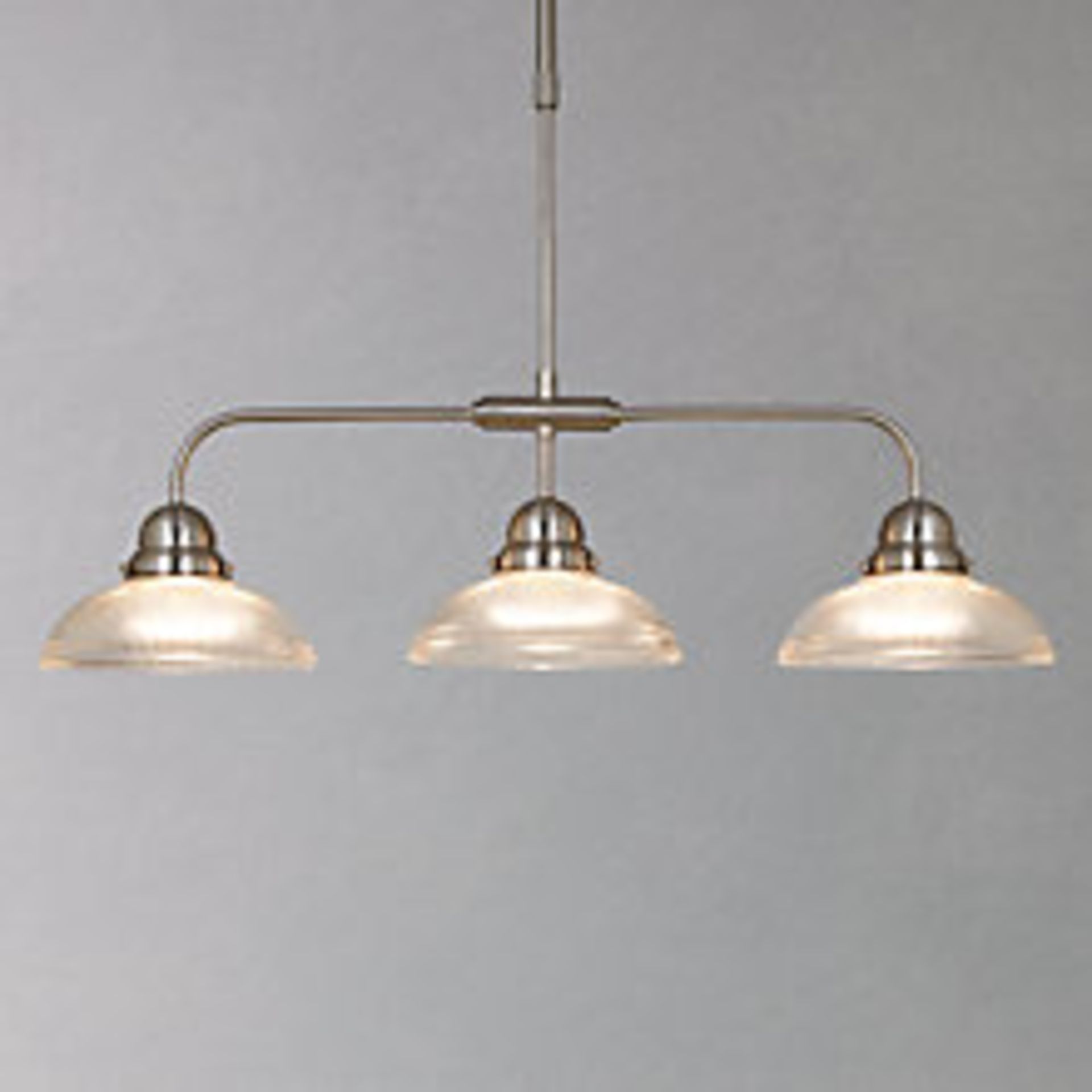 1 x BOXED GEORGE 3 LIGHT CEILING PENDANT (22.4.16) *PLEASE NOTE THAT THE BID PRICE IS MULTIPLIED