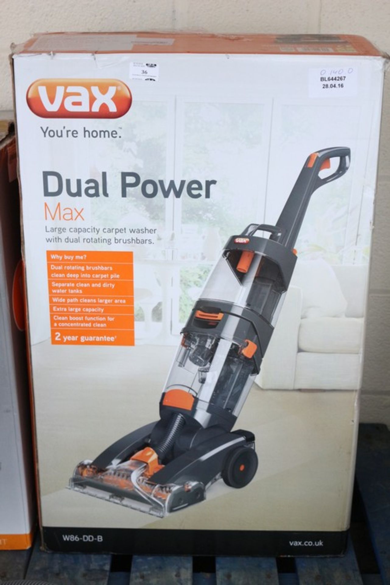 1 x BOXED VAX UPRIGHT CORDLESS VACUUM CLEANER RRP £150 (28.4.16) *PLEASE NOTE THAT THE BID PRICE