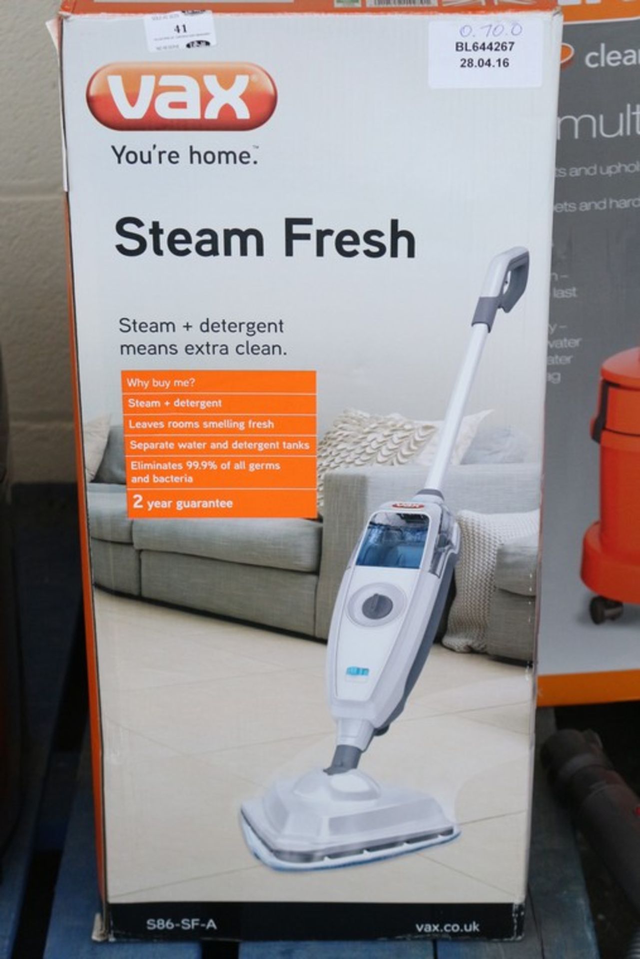 1 x BOXED VAX STEAM FRESH UPRIGHT ALL IN ONE STEAM CLEANER RRP £70 (28.4.16) *PLEASE NOTE THAT THE