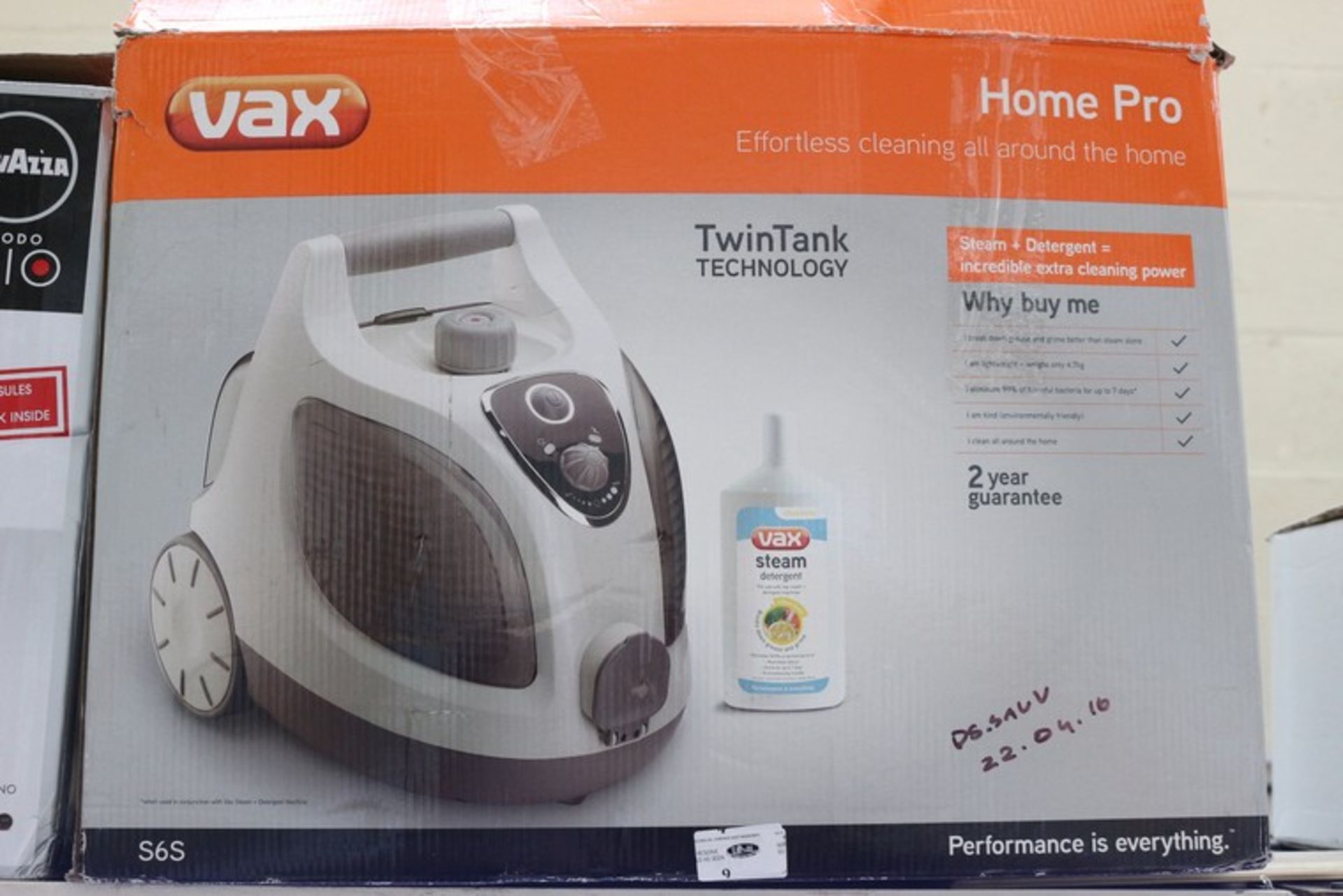 1 x BOXED VAX TWIN TANK TECHNOLOGY PRO STEAM CLEANER RRP £90 (22.4.16) *PLEASE NOTE THAT THE BID