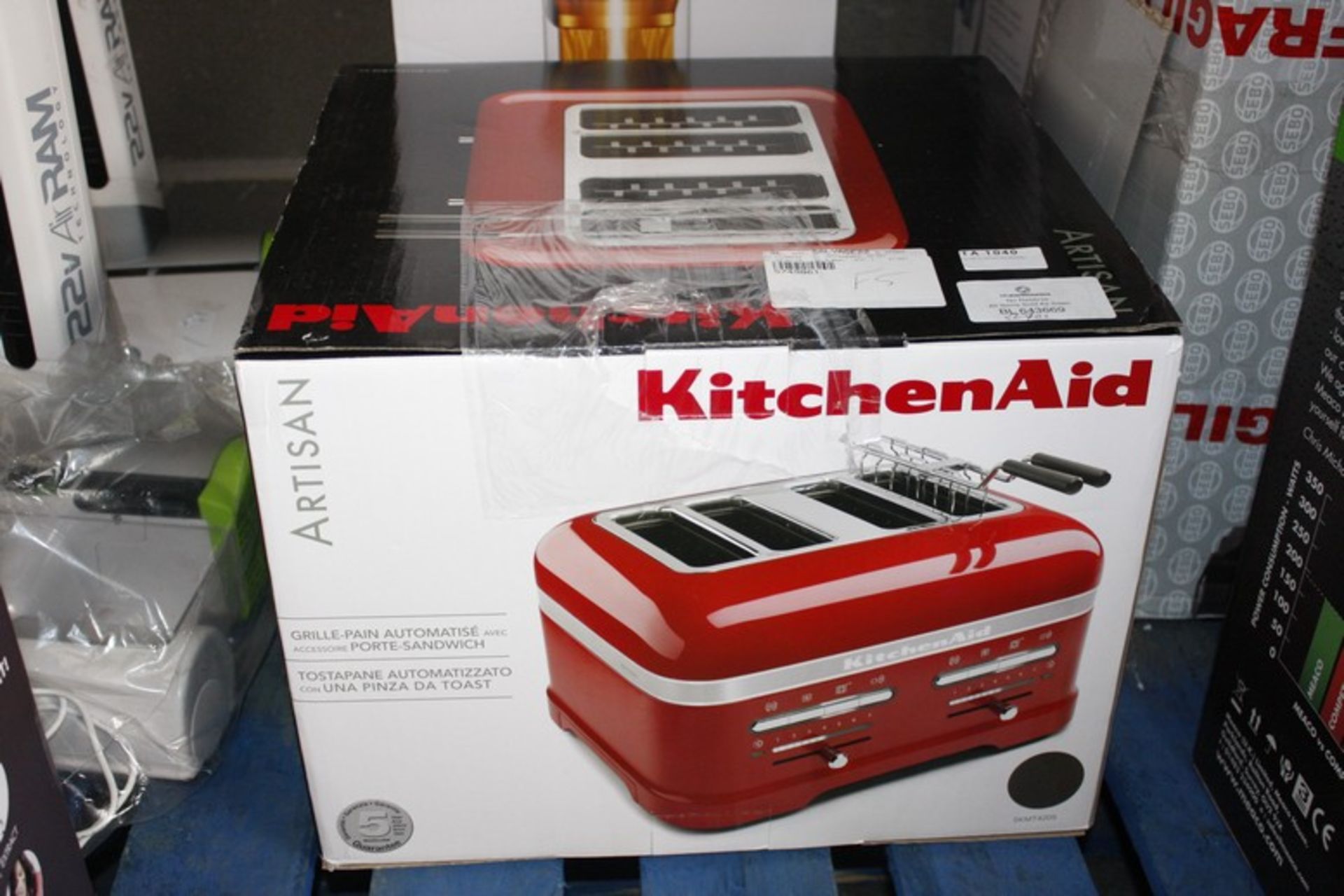 1X BOXED KITCHEN AID ARTISAN AUTOMATIC TOASTER WITH SANDWICH RACK RRP £270 (BL643669)