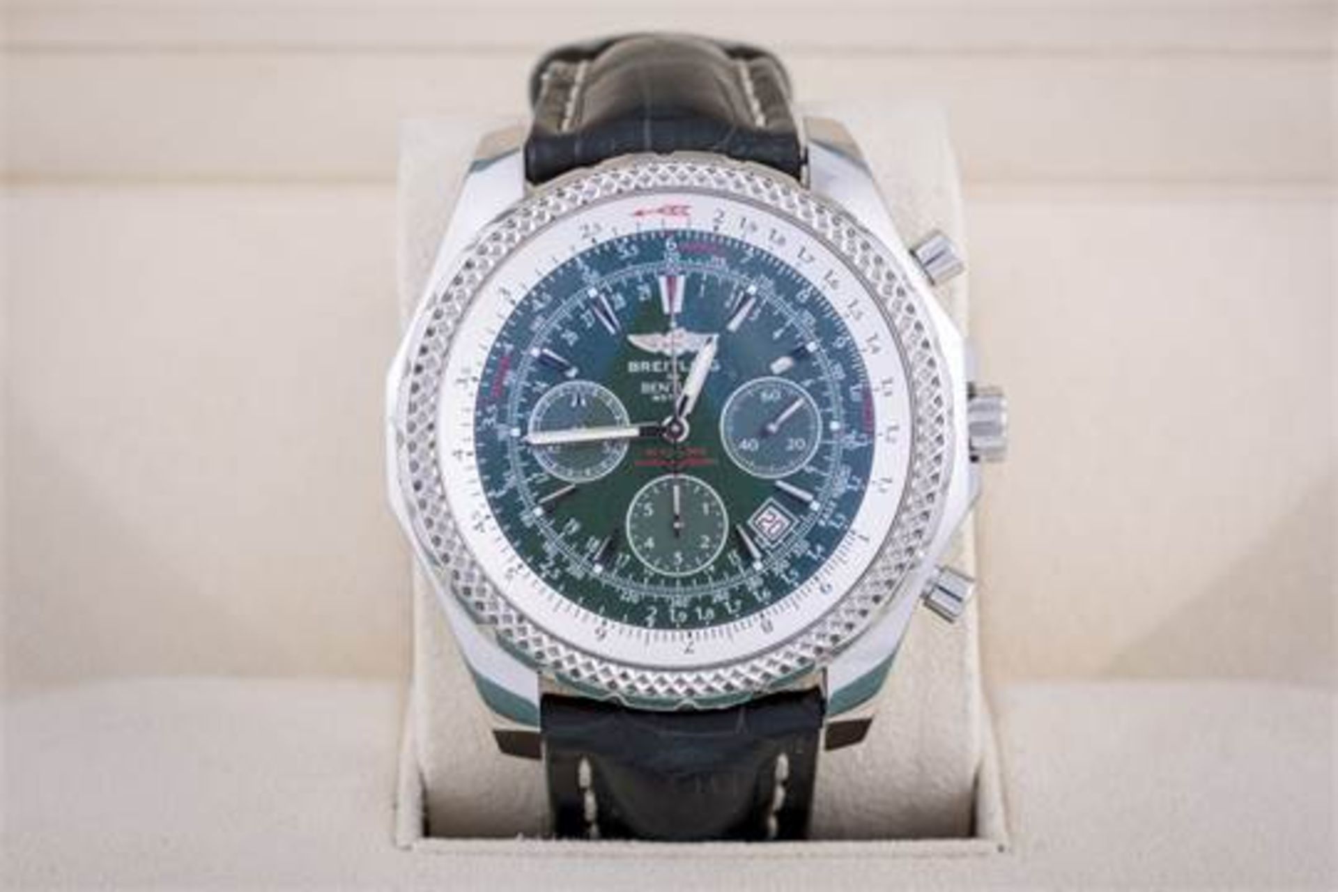 BRIETLING FOR BENTLEY SPECIAL EDITION, CERTIFIED CHRONO, MODEL- A25362, GREEN FACE, WATCH ONLY