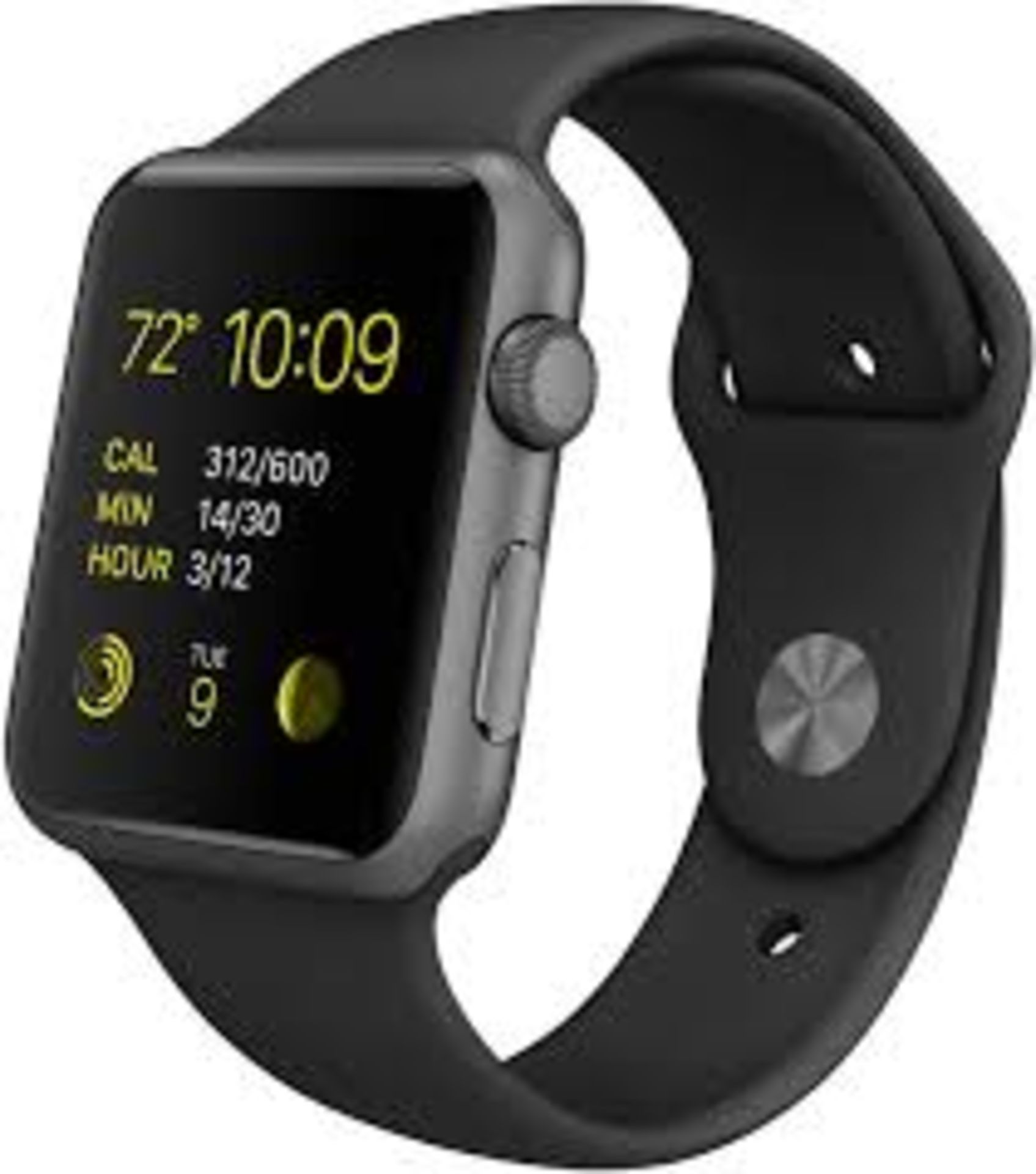 IWATCH 7000 SERIES BLACK RUBBER BLACK CASE SMART WATCH RRP £419.99 (BL647721)(22.06.16)