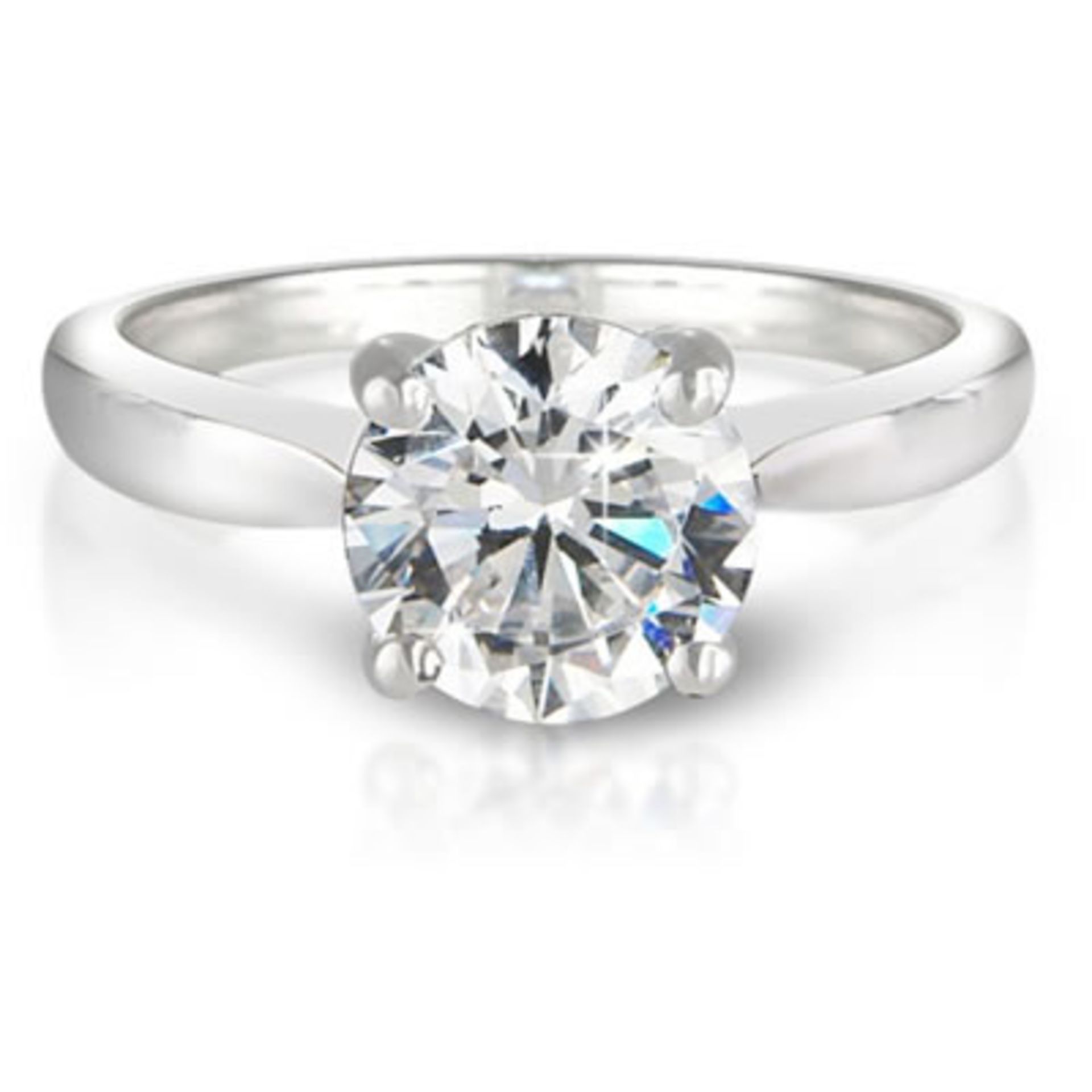 18CT WHITE GOLD LADIES DIAMOND RING, SET WITH AN APPROX 3.25 CARAT