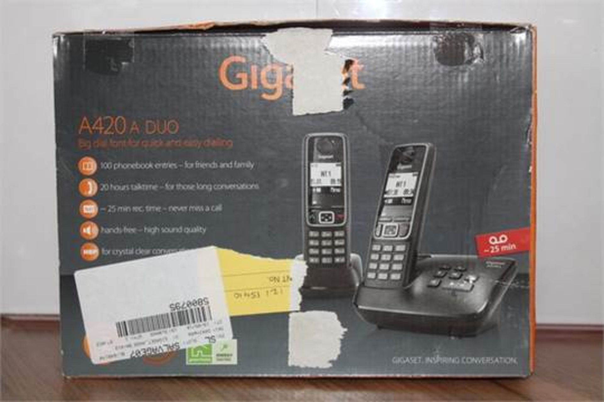 BOXED GIGASET DUP HOME PHONE SYSTEM RRP £49.99 (BL647221)(22.06.16)(183)