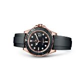 2016 UN WORN ROLEX YACHTMASTER 40ml ROSE GOLD CERAMIC DIAL MODEL 116655 ON RUBBER STRAP WITH BOX &