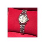 LADIES ROLEX STAINLESS STEEL DATEJUST, FULL STAINLESS STEEL STRAP, DIAL AND CASE, FULLY WORKING