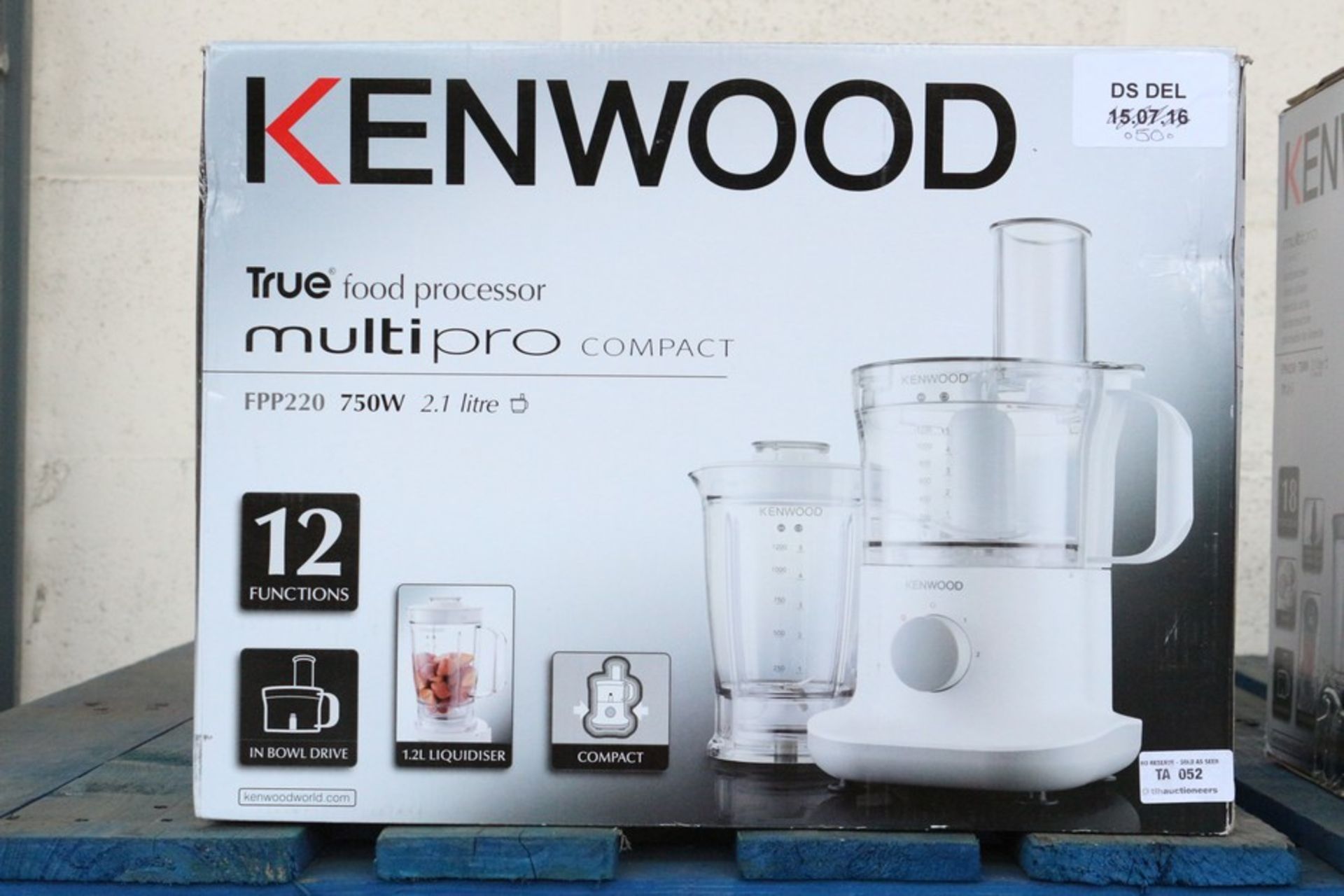 1X BOXED KENWOOD FOOD PROCESSOR MULTI PRO COMPACT 750W 2.1L RRP £60 (DS-DEL)