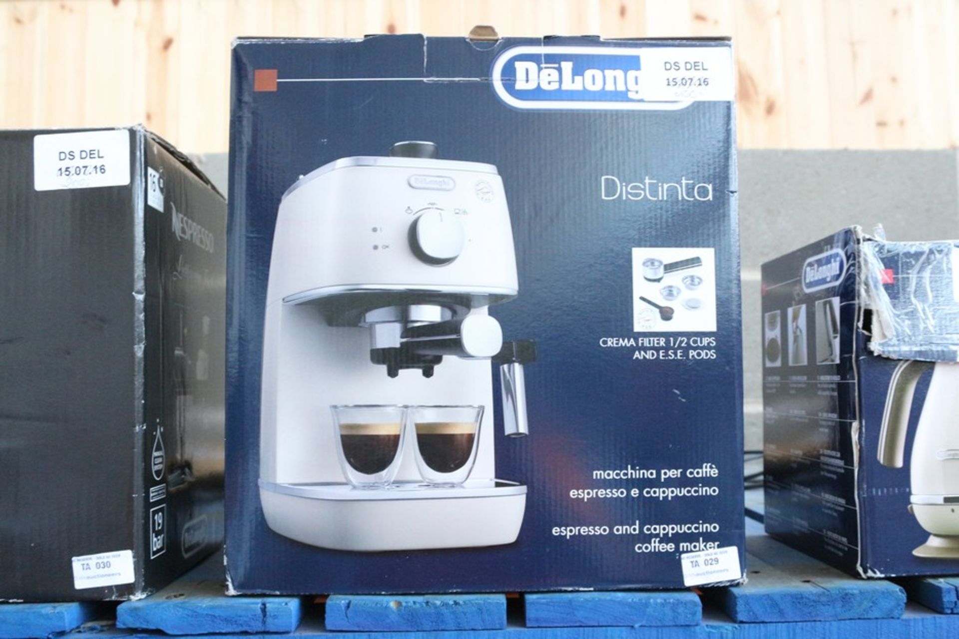 1X BOXED DELONGHI DISTINTA ESPRESSO CAPPUCCINO COFFEE MAKER RRP £100 (DS-DEL)