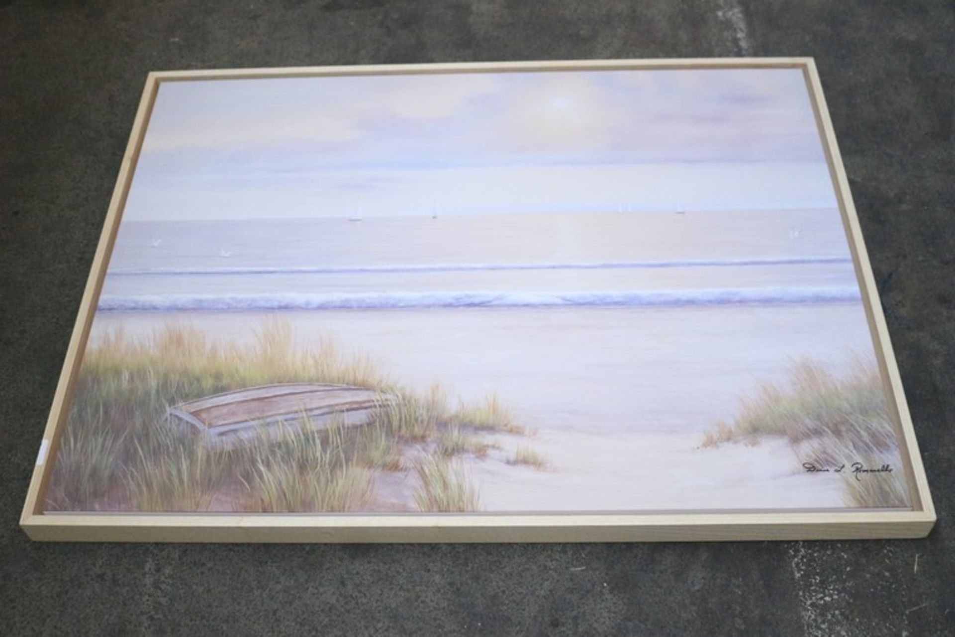 1 x AWAY AT SUNSET FRAMED WALL ART PICTURE (24138) RRP £170 (12.9.16) *PLEASE NOTE THAT THE BID