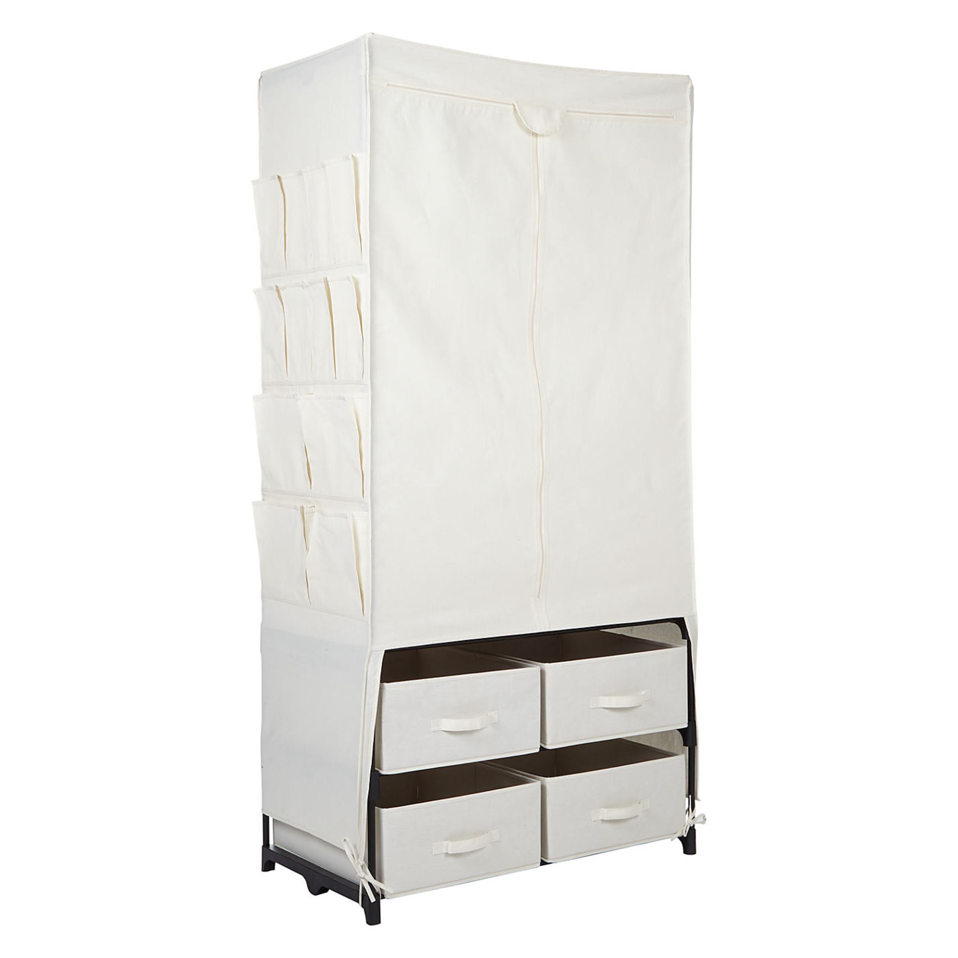 1 x BOXED CANVAS 4 DRAWER WARDROBE WITH SHOE STORAGE (24189) RRP £95 (14.9.16) *PLEASE NOTE THAT THE