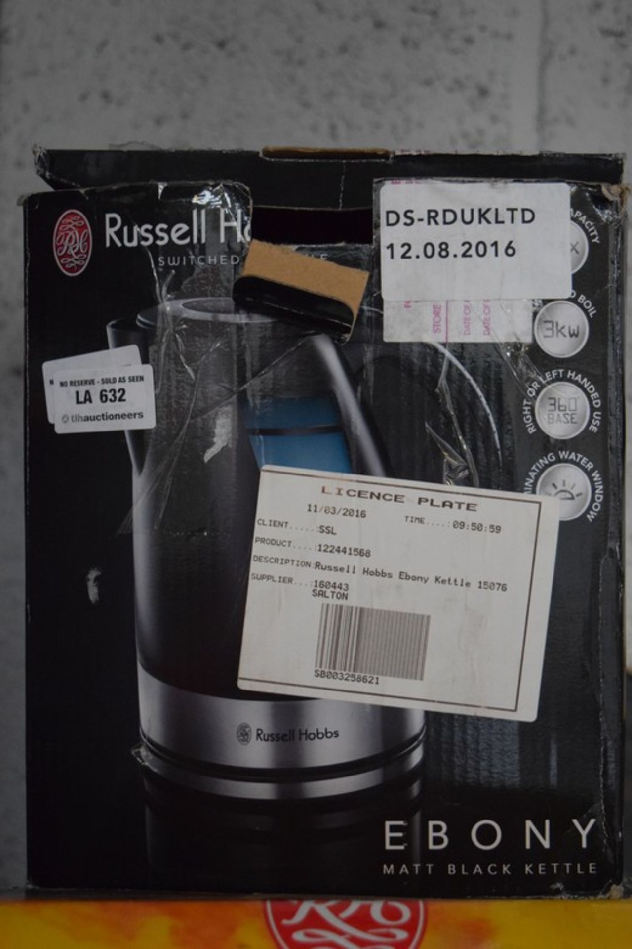 1 X BOXED RUSSELL HOBBS 1.7L STAINLESS STEEL KETTLE RRP £45