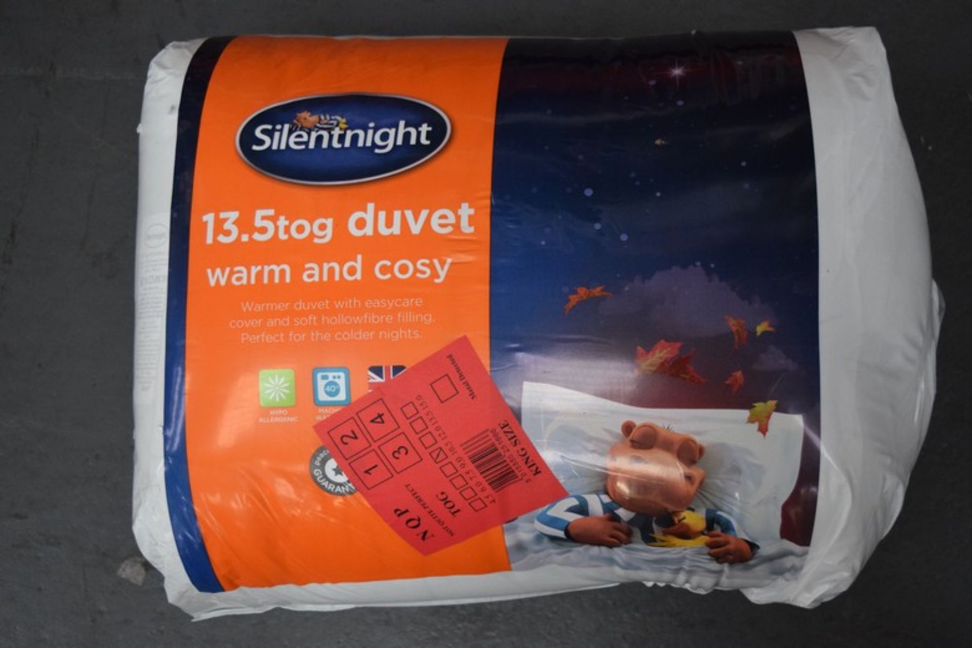 1 X BAGGED BRAND NEW SILENT NIGHT WARM AND COSY KING SIZE DUVET RRP £30 (TW)