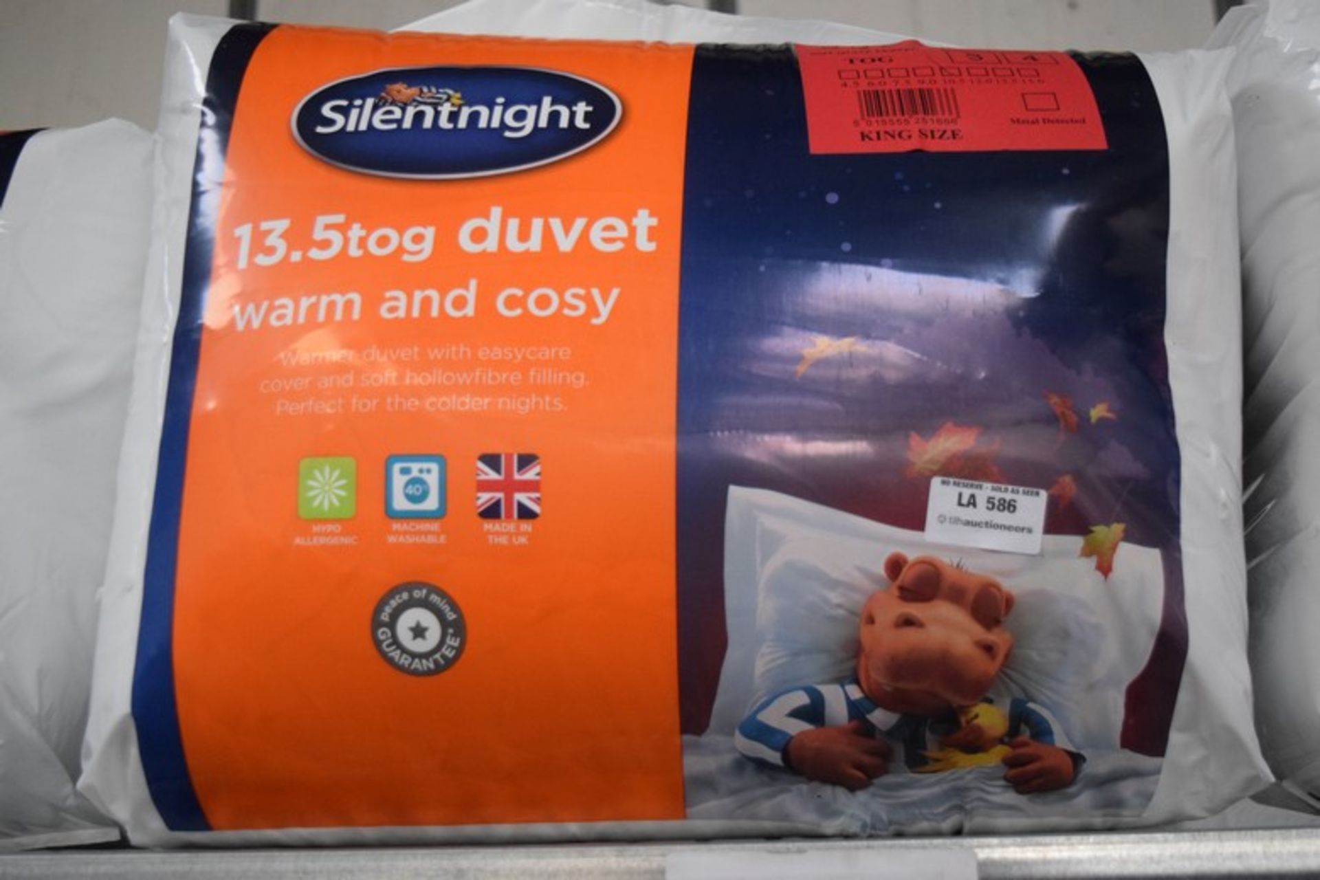 1 X BAGGED BRAND NEW SILENT NIGHT 13.5 TOG WARM AND COSY KING SIZE DUVET RRP £30 (TW)