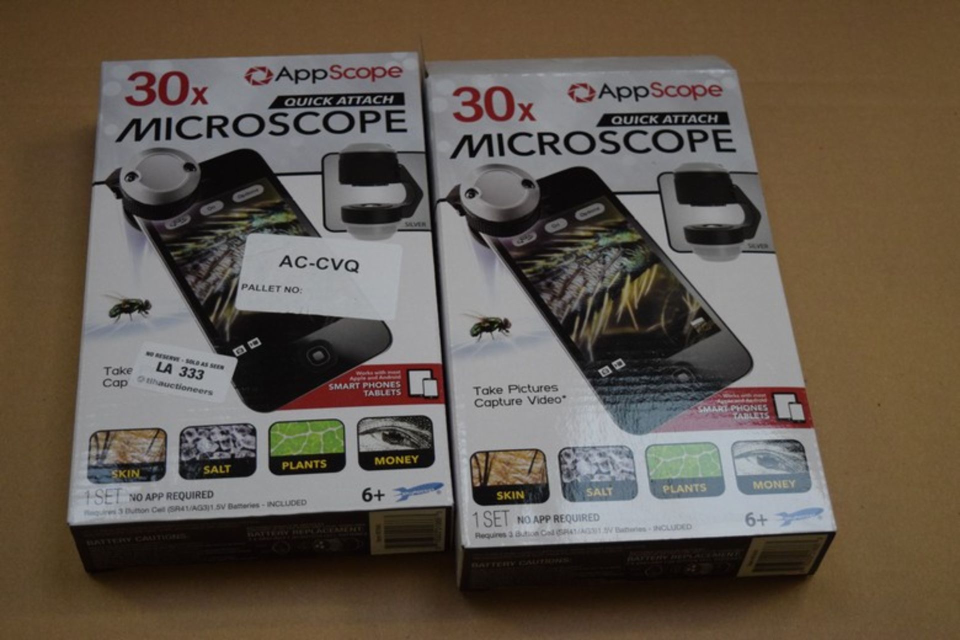 3 X ASSORTED ITEMS TO INCLUDE 2 X BOXED 30TIMES MICROSCOPE AND 1 X ARTIFICIAL FISH TANK COMBINED RRP