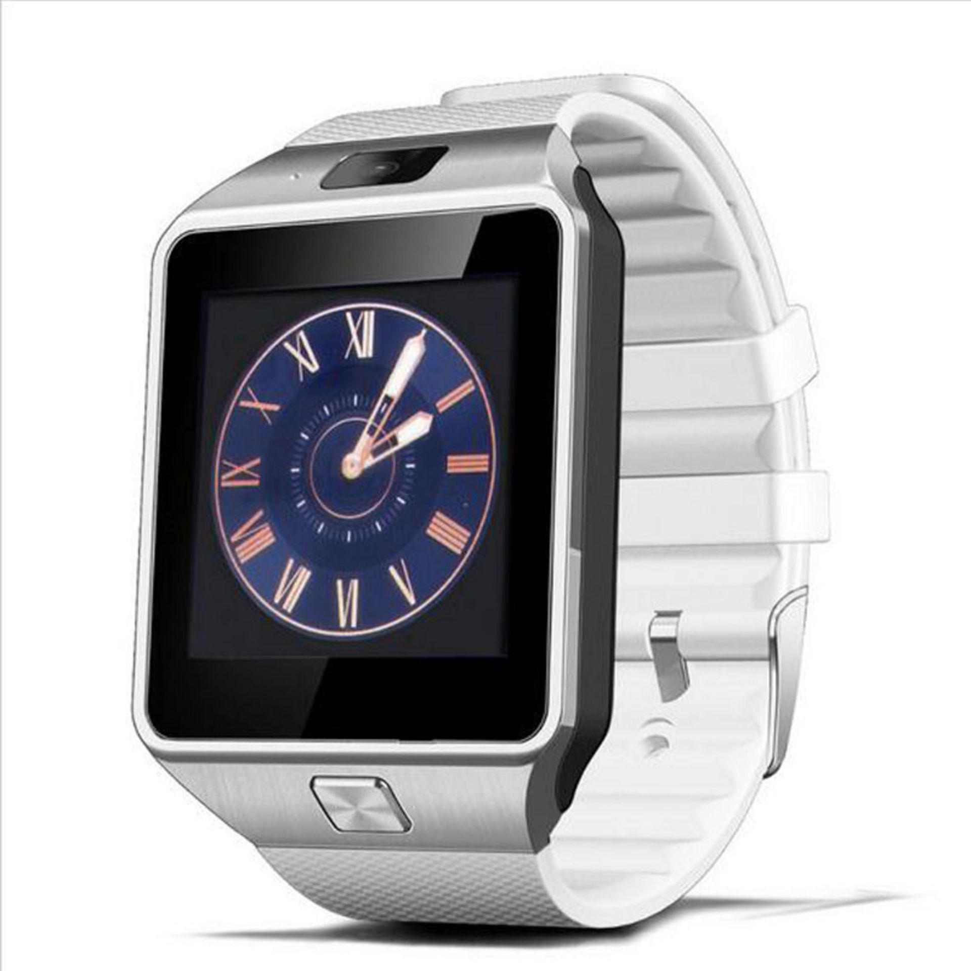 ONE BOXED BRAND NEW SMART WATCH WITH CAMERA FUNCTION, COMPATIBLE WITH I PHONE AND ANDROID IN